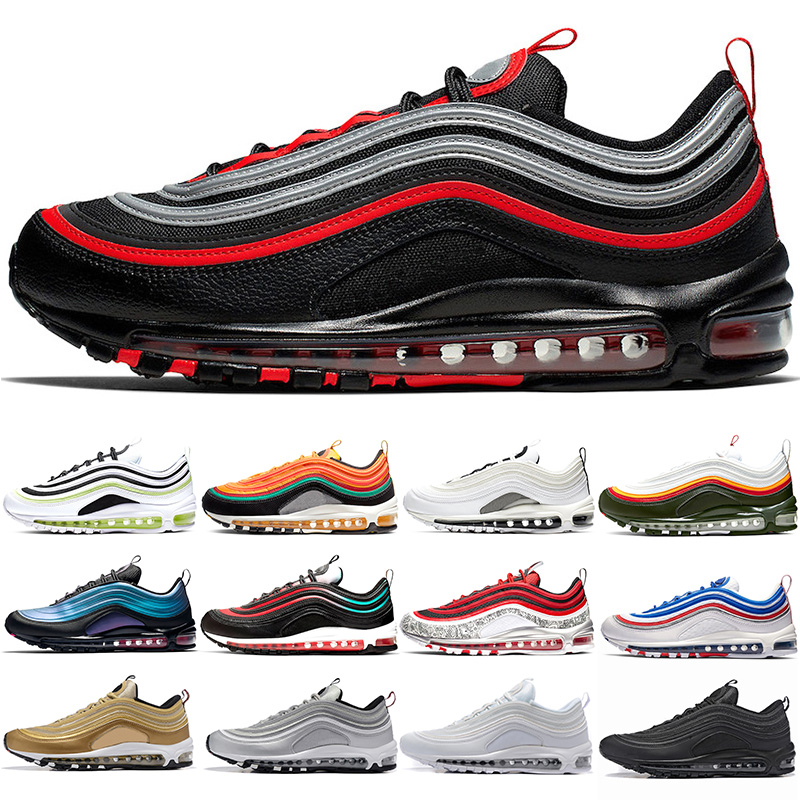 air max 97 preto com listra branca