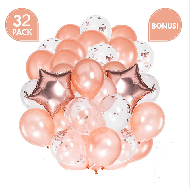32pcs روز لون الذهب البالونات لوازم مجموعات Docroation أطقم مطاط ستار النثار بالون عيد ميلاد الحزب زفاف ديكور المنزل 2021 من Partyproduct 34 25ر س موبايل Dhgate
