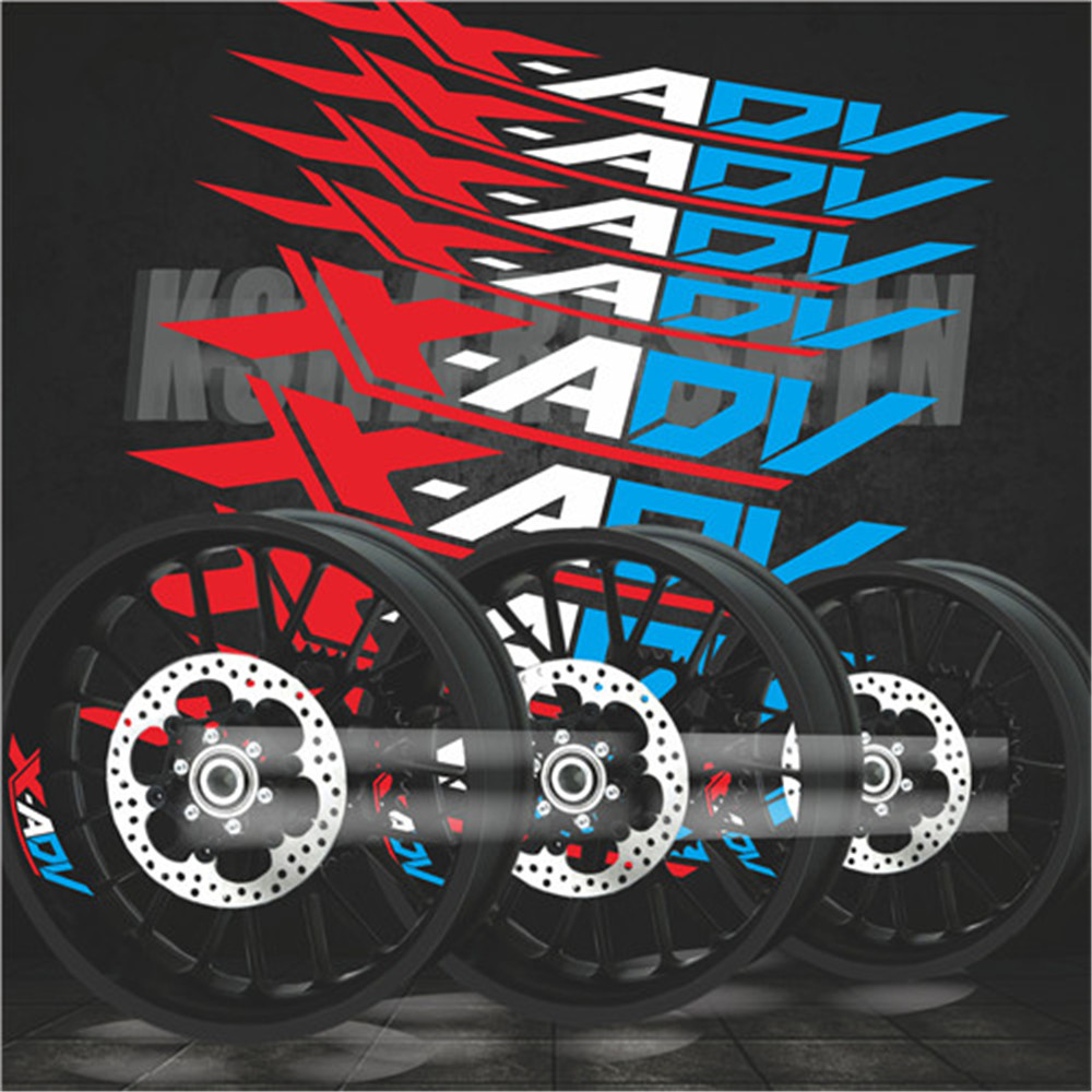 

High quality motorcycle stickers waterproof tire applique reflective decorative logo wheel stickers for honda xadv 750 xadv750