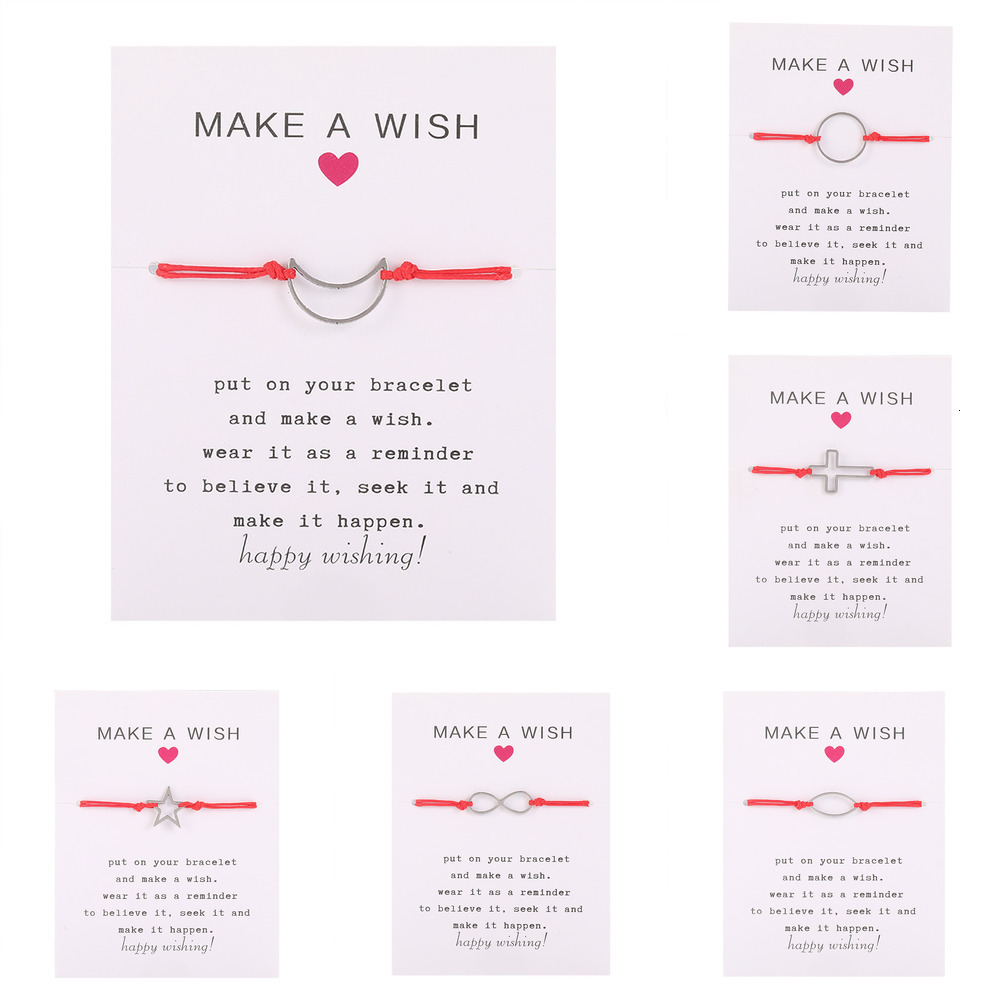 

Jewelry Geometry Minimalist Hand Decorate Manual Wax Rope Weave Hand Rope Stainless Steel Circle Cross Card Bracelet Girl Bridal