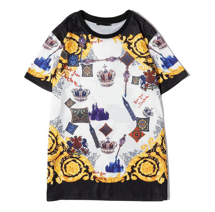 

Fashion Summer Designer T Shirts For Men Tops Pattern Print T Shirt Mens Clothing Brand Short Sleeve Tshirt Women Tops -2XL