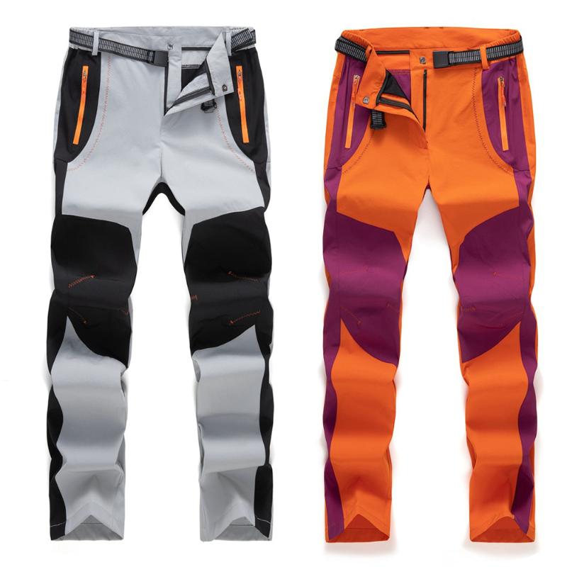

Stretch Hiking Pants Men Women Summer Waterproof Quick Dry Trousers Camping Climbing Outdoor Travel Fishing, Women orange