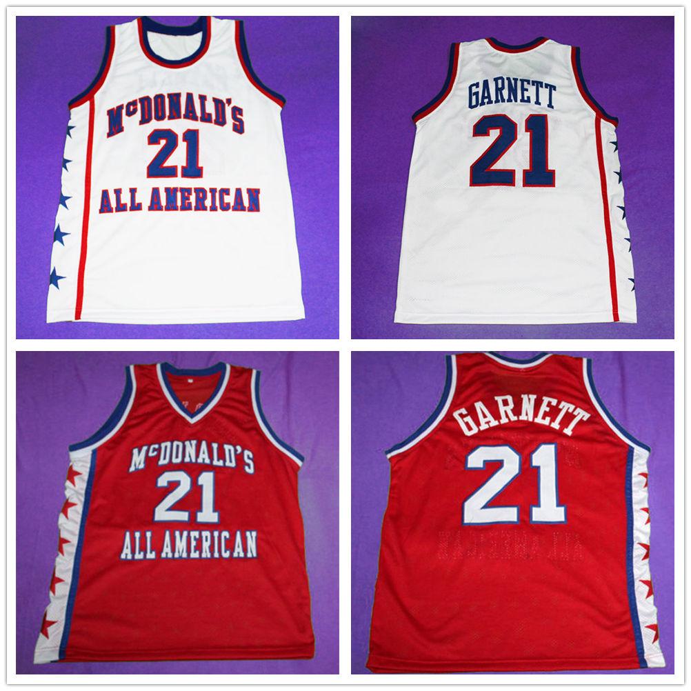 

McDonald's All RETRO American Kevin Garnett #21 Retro Basketball Jersey Men's Stitched Custom Number Name Jerseys, As show