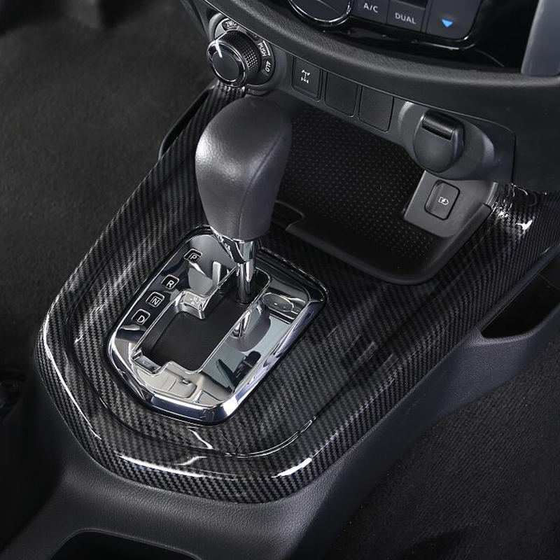 

ABS Carbon fibre For Alaskan 4WD 2016 2017 2018 accessories Car gear shift knob frame panel Decoration Cover Trim