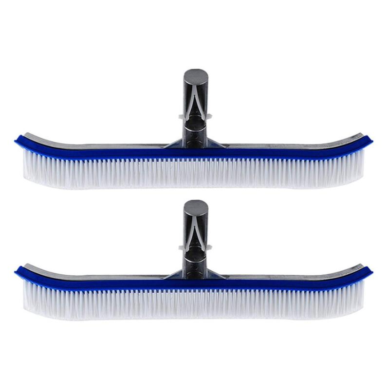 

2PC swimming pool cleaning brush 18 inch aluminum handle to clean algae floor and wall