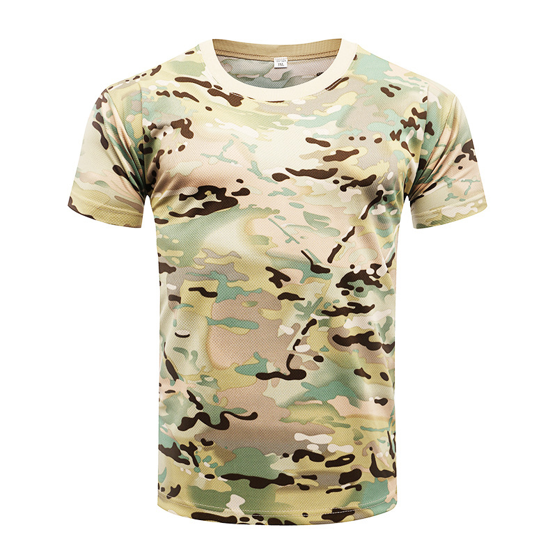 

Summer Tactical T Shirt Army Camo T-shirt Outdoor Hiking Hunting Camping Clothes Men Breathable Quick Dry Tee XXXL, Jungle