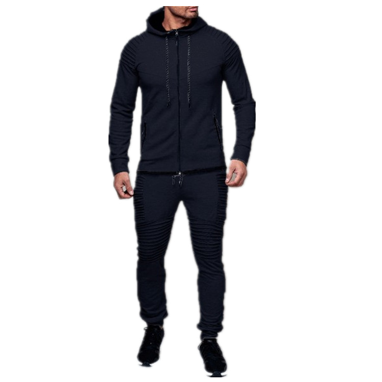 

Autumn Winter Warm Jogging Suits For Men Outdoor Sport Wear Running Gym Set Hoodies And Pants