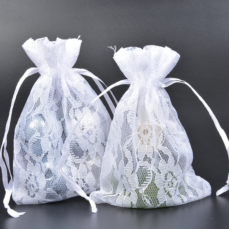 

Drawstring Lace bag Organza Yarn Gift Bags Packaging Wedding Bags with Candy Bag 10x15CM