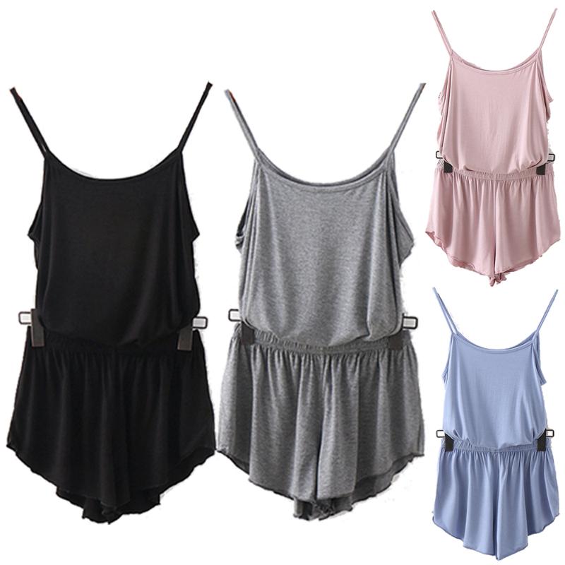 

Casual Women Set Sleepwear Nightwear Camisole + Shorts Suit Home Solid Pajamas Set Ladies Two Piece Nightdress Nightgown, Black