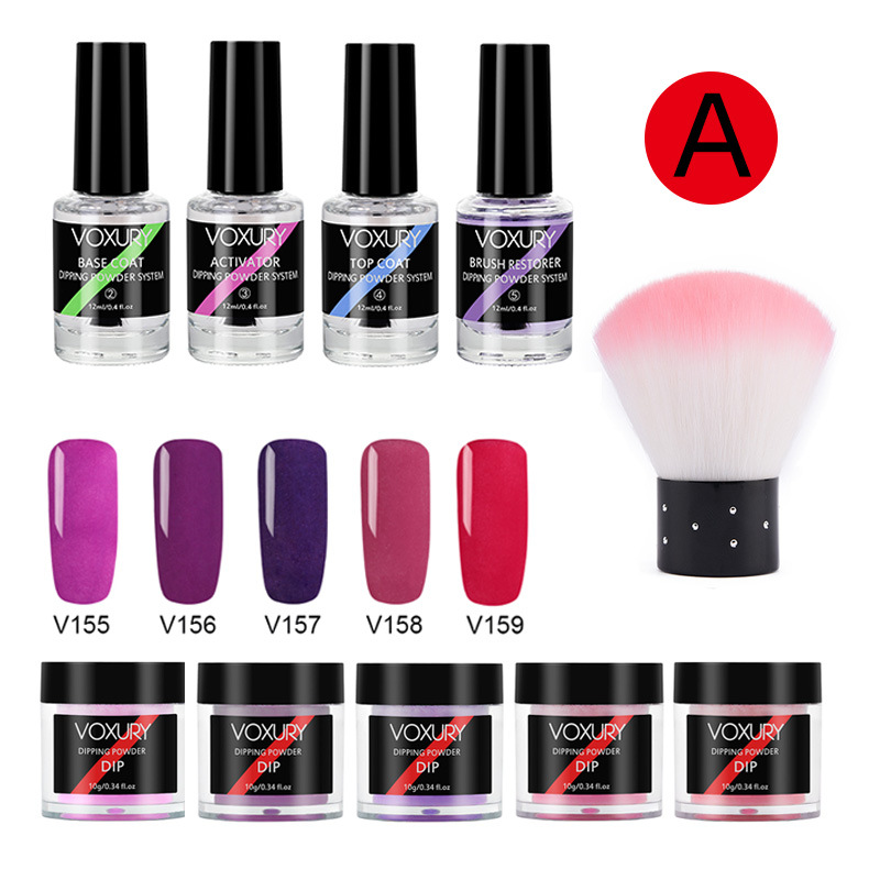 

Nail penetration powder set free baking lamp nail polish flash powder jewelry dipping polish flash set