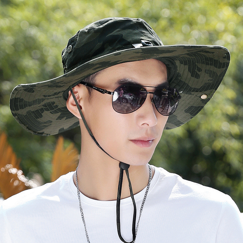 

2020 New Army Tactical Hat Hunting Hat Round-brimmed Sun Bonnet Outdoor Camping Hiking Cap, Green