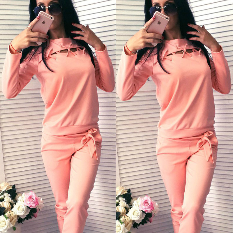 

Pink Gray Black Red Jogging Suits for Women Clothing Sport Suit Women Sportswear Tracksuit Running Outfit Hoodie Pants Wear Sets