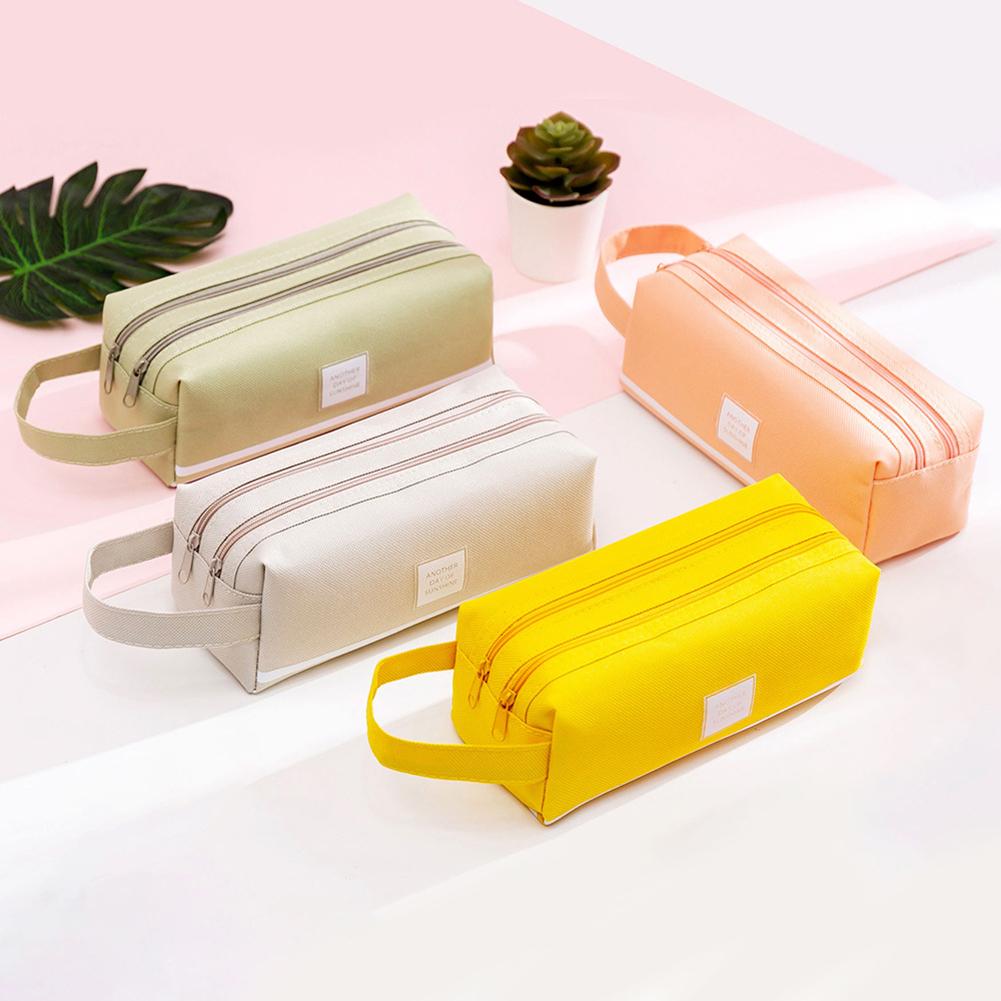 

Double-layer Zipper Large Capacity Oxford Cloth Cute Pencil Case Stationery Storage Kawaii Pen Bag Gift School Supplies