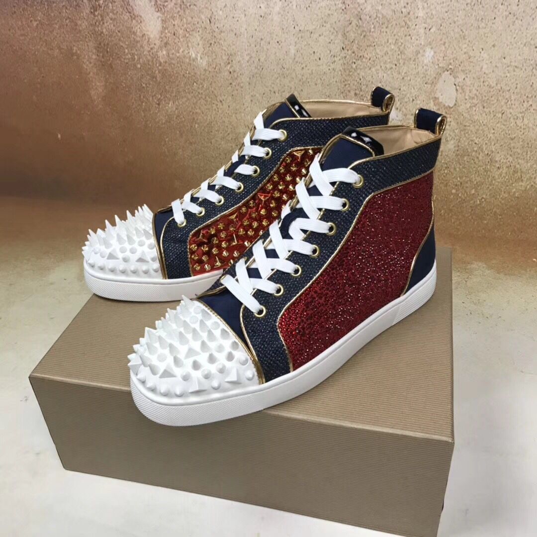 Pik Piks de haute qualité Piks Spikes Strass Top Baskets de bas de bas rouge Chaussures pour Sneaker Sneaker pour hommes PECFECT