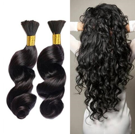 

Human Hair For Micro Braids Loose Wave Bulk For Braiding No Weft 9A Loose Wave Bulk Hair Extensions