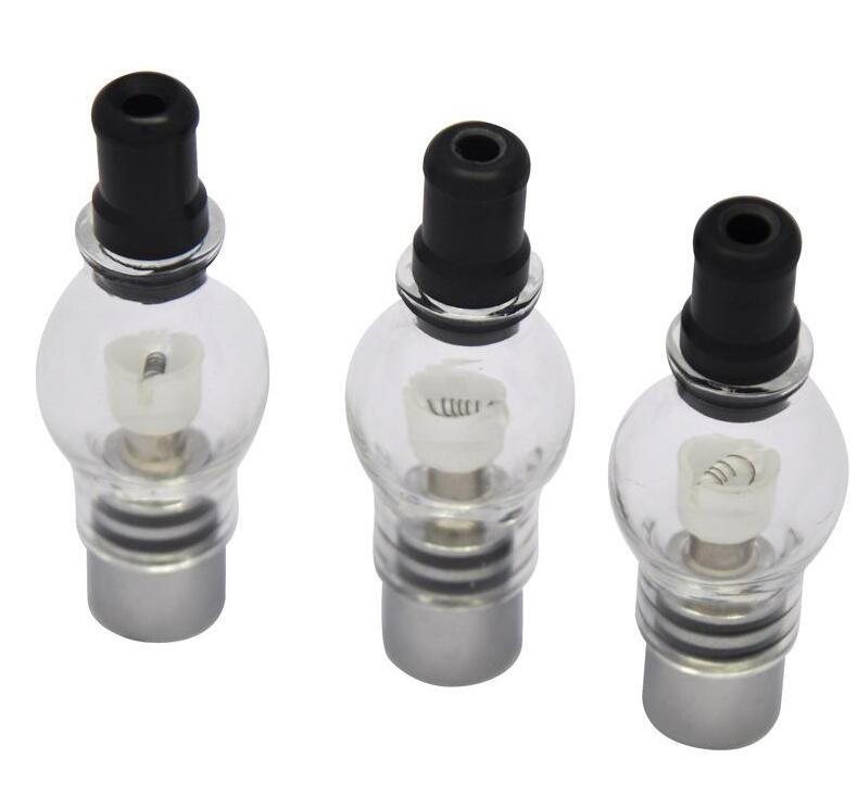 

Glass Globe Wax Atomizer Globe Vaporizer Hand Blow Glazed Glass Dome Wax Globe Cereamic Coils With Single Dual Cotton Ceramic Quartz Coils