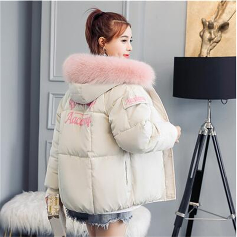 

ELEXS Winter Jacket Women Hooded Warm Jackets Coat Female Big Fur Thick Outwear Winter Coat Women Ladies Parkas 72508, Gray