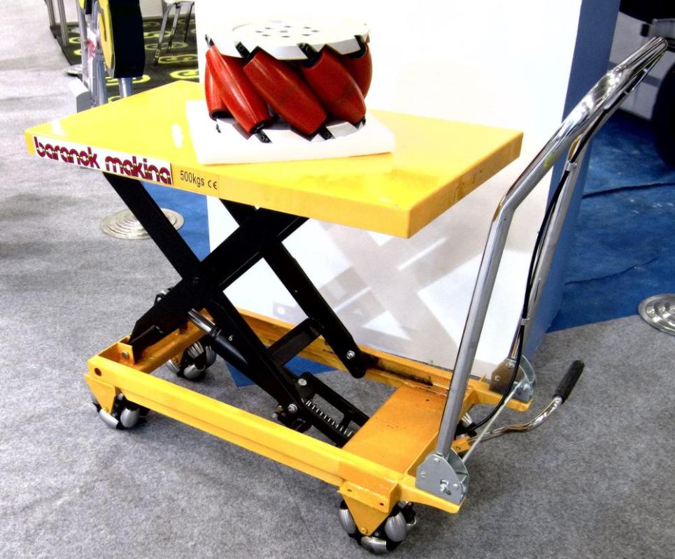 

Scissor Load Handling Platform OMNI WHEELED MANUAL LIFTING TABLE HEAVY LOAD OMNI DIRECTIONAL MOBILE PLATFORM WHEEL DOLLY