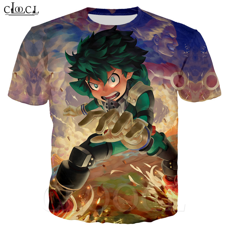 

2020 Summer New Style Anime My Hero Academia T Shirt Men Women 3D Print Short Sleeve Fashion Streetwear Couples Tops, T shirt 1