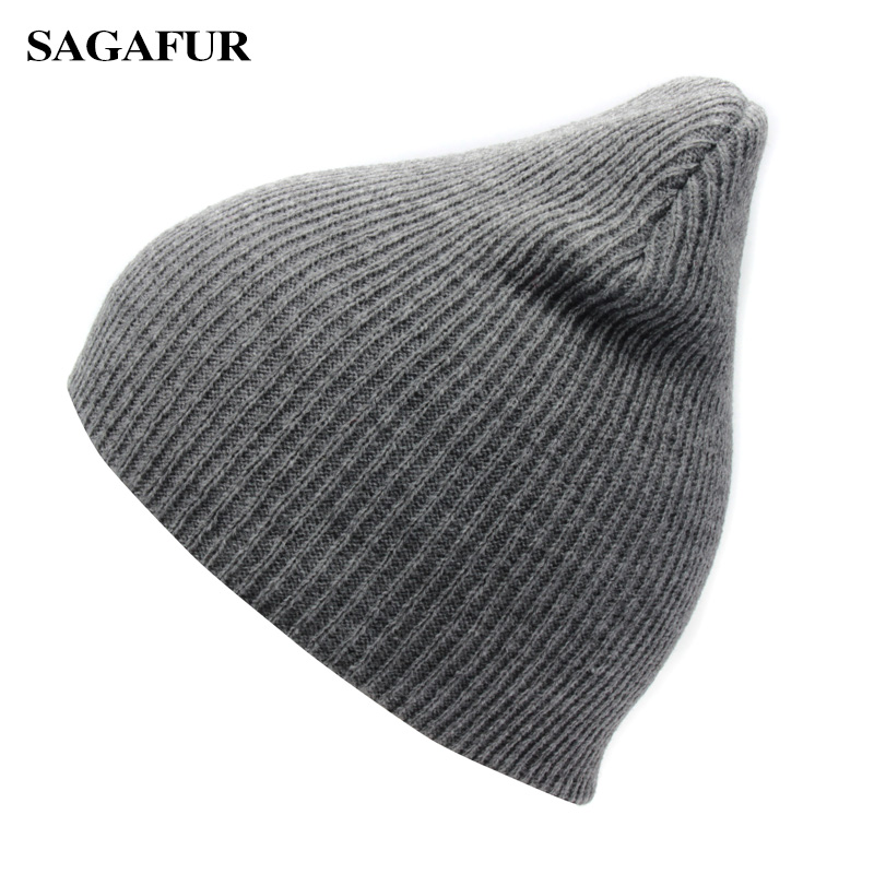 

Solid Color Unisex Knitted Hat Female Warm Casual Ski Hat Boy Autumn Winter Cap Women Hip Hop Bonnet Plain Skullies Beanies Men