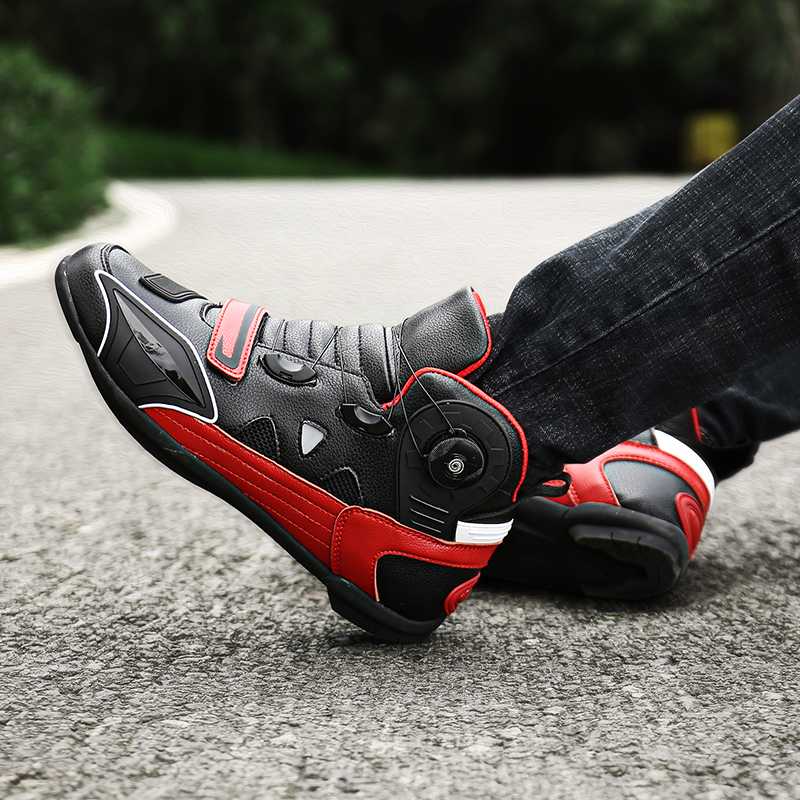 

Motorcycle Boots Ankle Motocross Racing Boots Men's Profession Microfiber leather Motorboats Motorbike Shoes Botas Moto Hombre