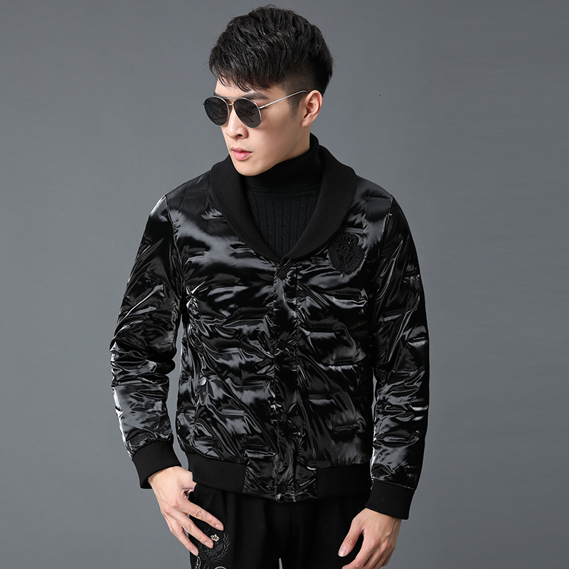 

Casual Outerwear Snow Warm Turndown Collar Brand Coat Parkas 2019 White Duck Down Men Winter Jacket Ultralight Down Jacket M-4XL, Black