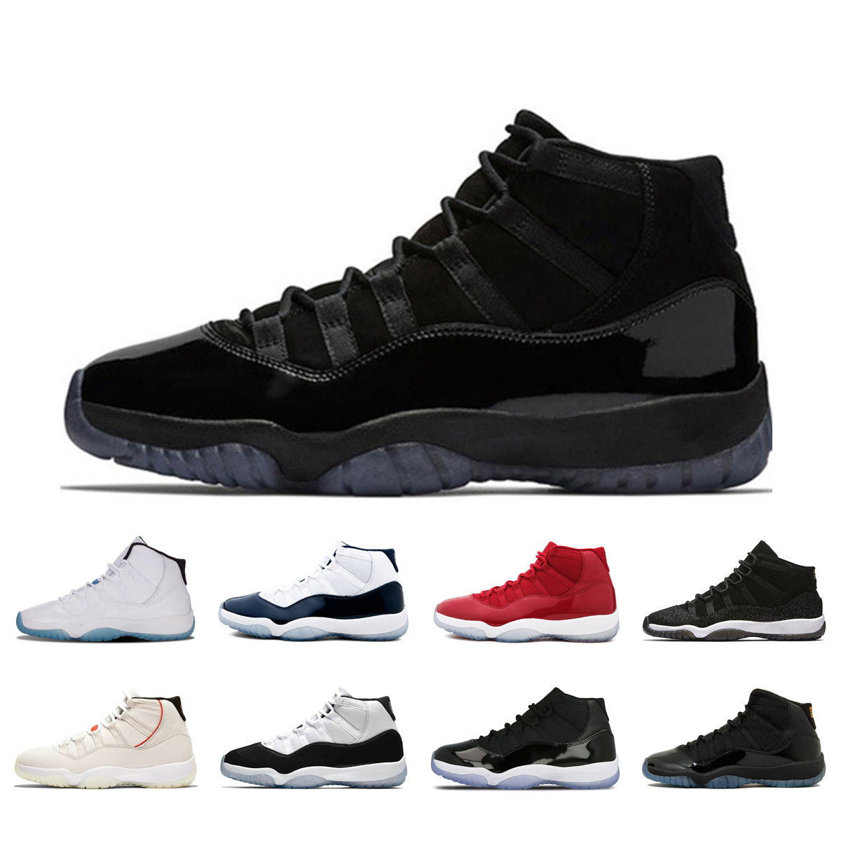 

Prom Night 11s basketball shoes classic mens sneakers Gamma Blue Concord High Space Jams 11 sports trainers size 36-47