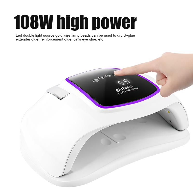 

DIOZO 108W LED Nail Lamp Nail Dryer LED UV Lamp For Curing All Nails Gel Varnish UV Light Drying Machine Nails Art Manicure Tool, Purple
