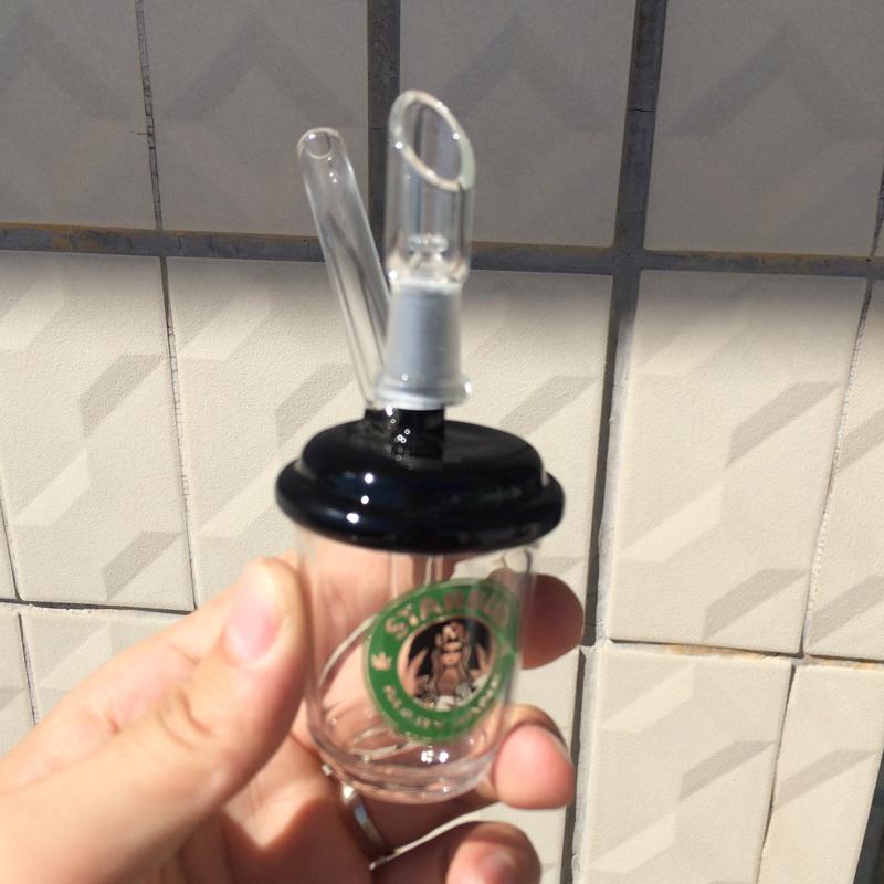 

Starbucks Bong Water Smoking Pipes Dabuccino 10mm Hitman Bubbler Bongs Green Color Hookahs With Dome and Nail Rig