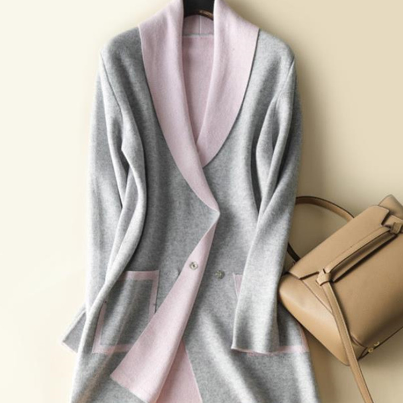

cardigan winter sweater women Knitted cardigan female coat Soft casual sweater outerwear, Gray