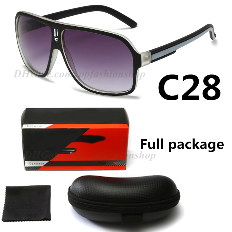 

Brand series new C28 fashion sunglasses CAR designer UV400 glasses cloth EVA zipper box full package
