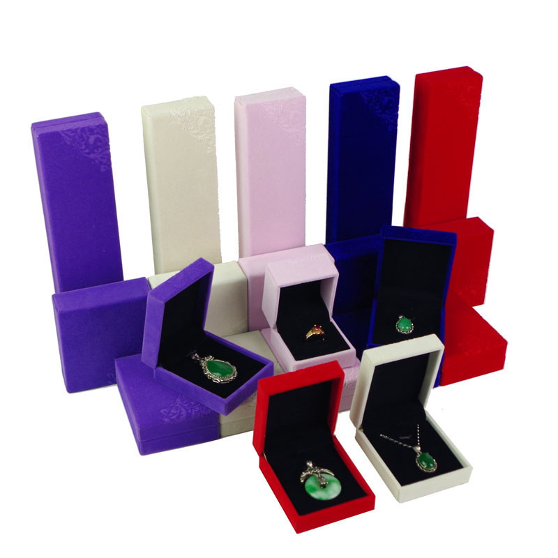 Free Delivery Flocked Ring Gift Boxes Wedding Velvet Earrings Ring Box Necklace Bracelet Pendant Jewelry Display Gift Boxe Jewelry Packaging-image-500158457