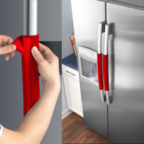 

Faroot 2Pcs Refrigerator Velvet Door Knob Cover Handle Covers Keep Kitchen Appliance Clean From Smudges