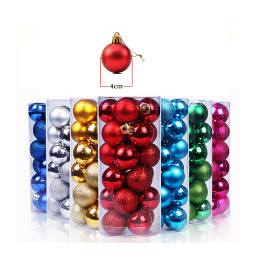 

24pcs/lot 40mm Christmas Tree Decor Ball Bauble Xmas Party Hanging Balls Ornament decorations for Home decoration Gift