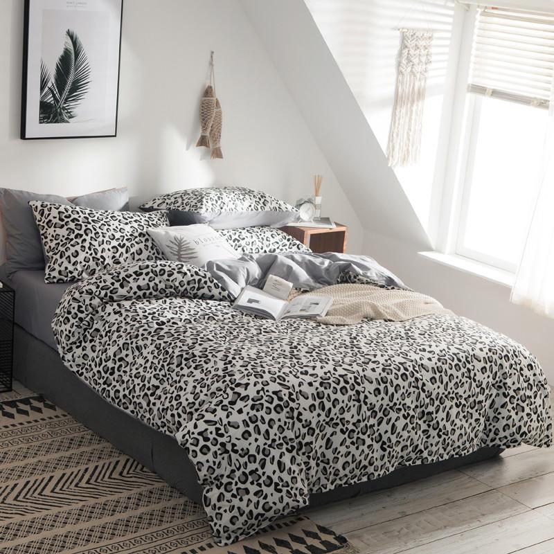 

Black White Nordic Bedding Set  FULL QUEEN KING size Flat Fitted sheet Bed sheet Duvet cover parrure de lit ropa de cama, Bedding set 2