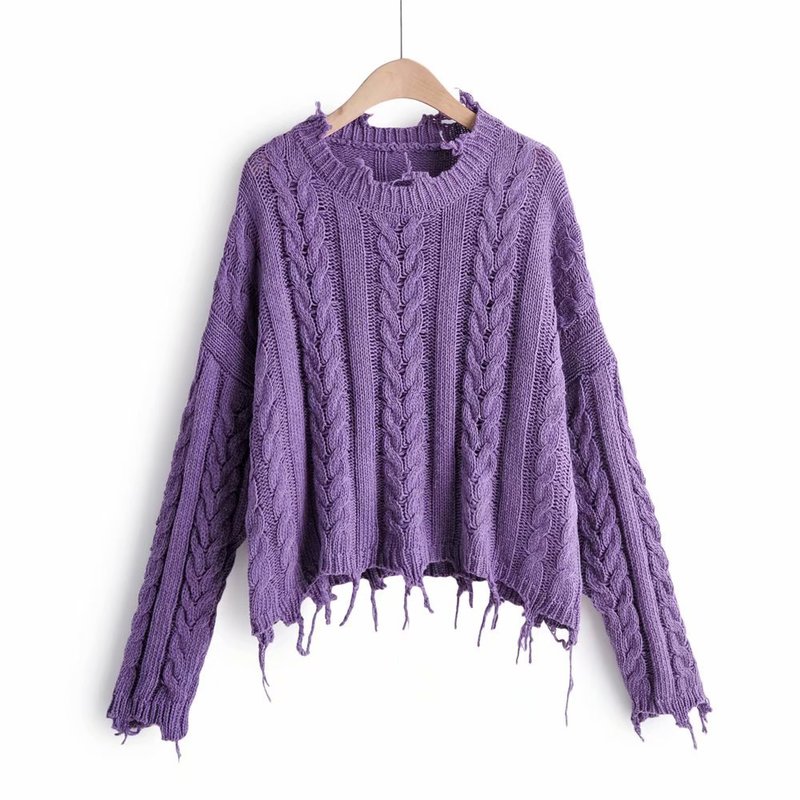 

fashion new XL37-2041 European and American fashion sweaters, Black