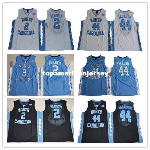 

#44 Justin Jackson #2 Joel Berry II North Carolina Tar Heels college basketball jersey S-XXL vest Jerseys Ncaa, Black;blue