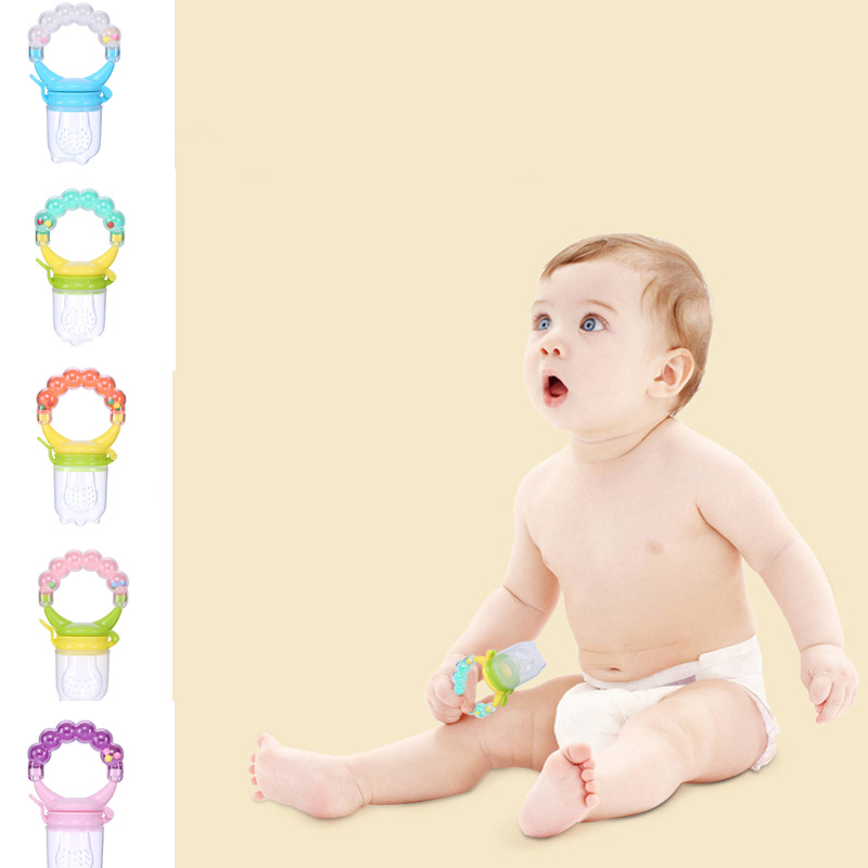 

Baby Silicone Nipple Fruit Vegetable Rattle Bite Happy Bell Pacifier for Infant Cute Feeding Safe Supplies Baby Pacifier Bottles