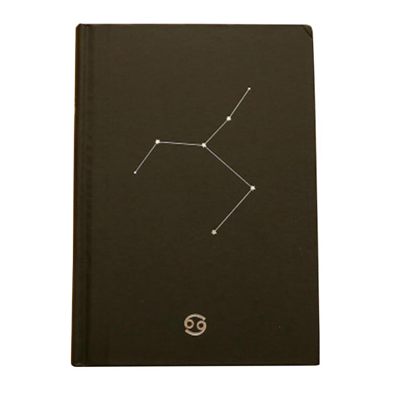

32K 12 Constellations Work Book Manuscript Diary Students Notebook Thick Planner Black Stationery