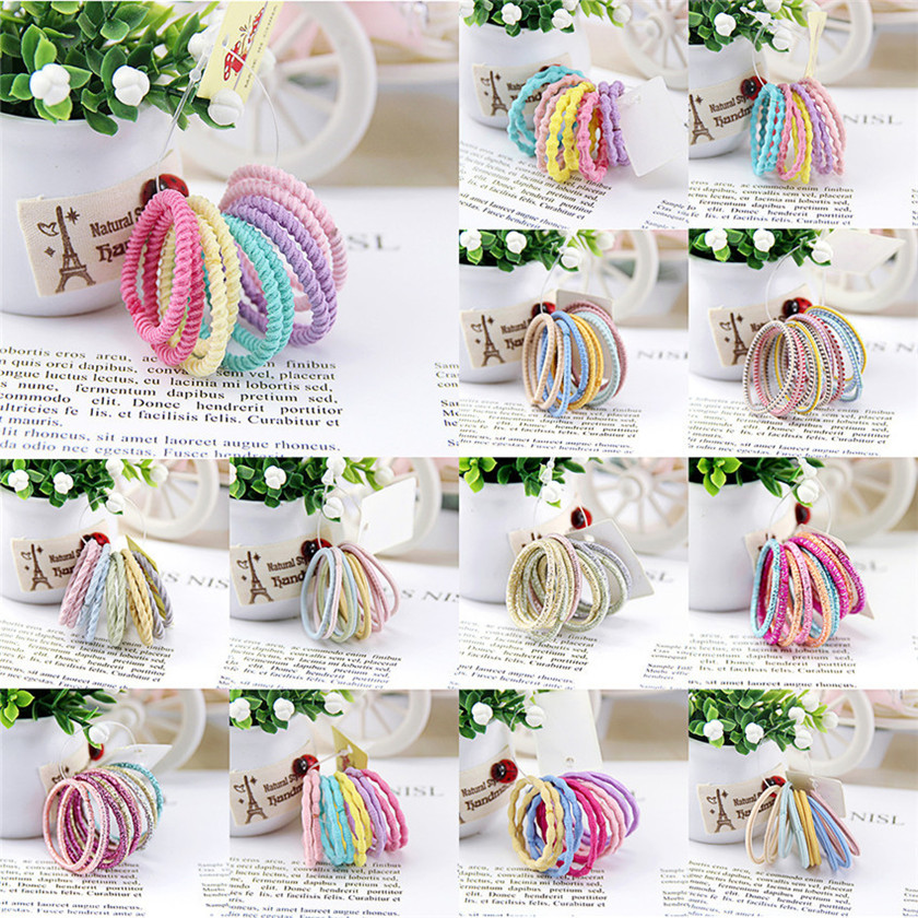 

Hot Baby Girls Candy Color Elastic Hair Ring Children Rubber Band Hairband Scrunchies Spring Kids Hair Rope Hair Accessories 10PCS/Set E3605, 13 colors to choose;pls list