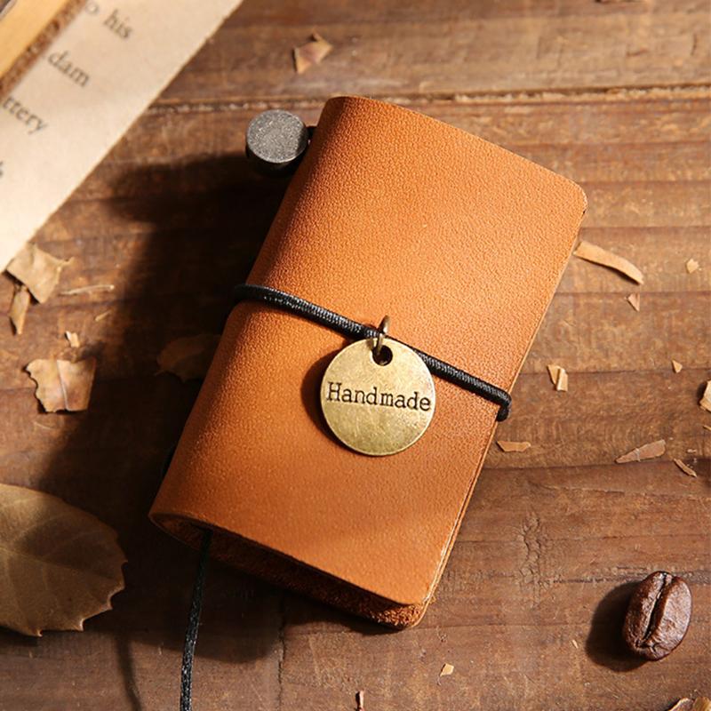 

Notepad School Supply Bandage Cowhide Cover Portable Traveler Mini Retro Notebook Daily Memo Vintage Diary Journey