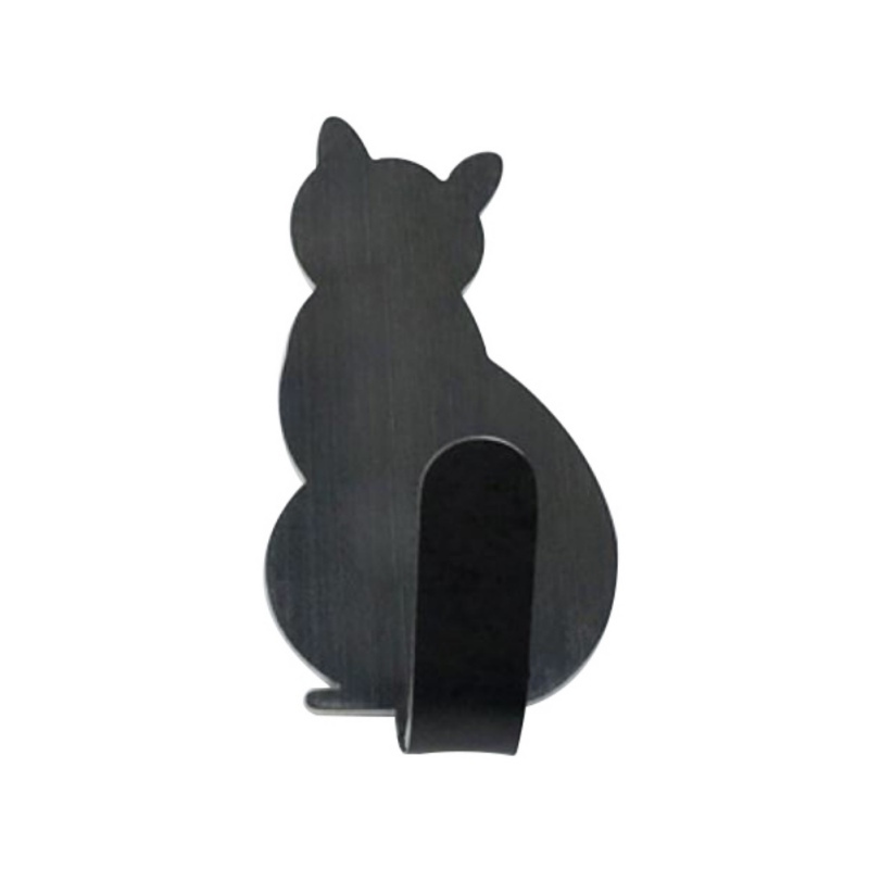 

Wall Mount Hooks Stainless Steel Hook Cat-shaped Decorative Hanger