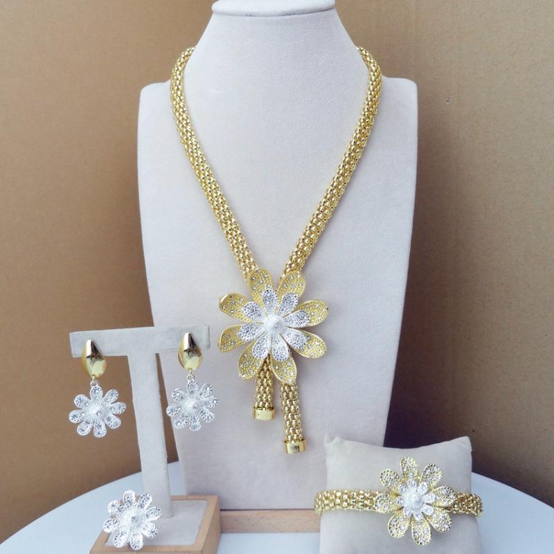 

Yuminglai Dubai Gold Jewelry Sets Imitation Jewelry for Women FHK8231, As pic