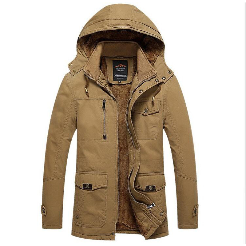 

Winter Jacket Men Casual Thick Velvet Warm Coat Mens Windbreak Snow Army Jackets Outwear Parkas Plus Size 4xl Coats, Black
