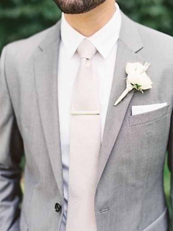 

ANNIEBRITNEY Grey 2 Piece Slim Fit Men Formal Suit Tailor Made Groom Wedding Tuxedo 2 Piece Prom Wedding Business Men Suit Set, Cutsom