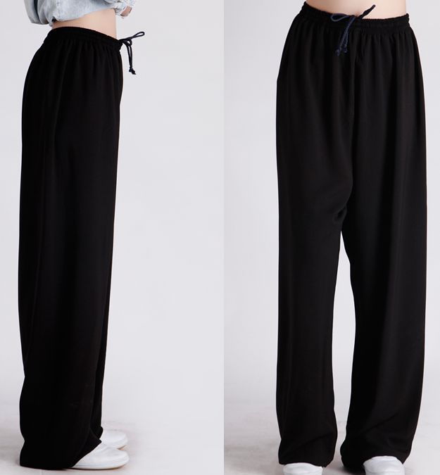

7colors Unisex Summer high stretch practise tai chi trousers martial arts pants Tai chi high quality, Black