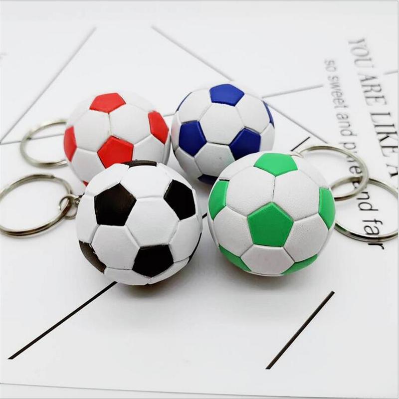 

20pcs/Lot 3.5cm Football Creative Keychains For Bag Hanging Key Holder Metal Alloy Key Chains Key Ring Souvenir Gifts Sport Love