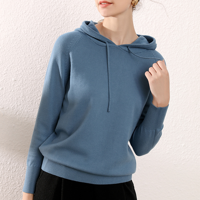 

hoodies sweatshirts women thick solid female knitted soft stretch casual long sleeves hooded pullover streetwear, Beige