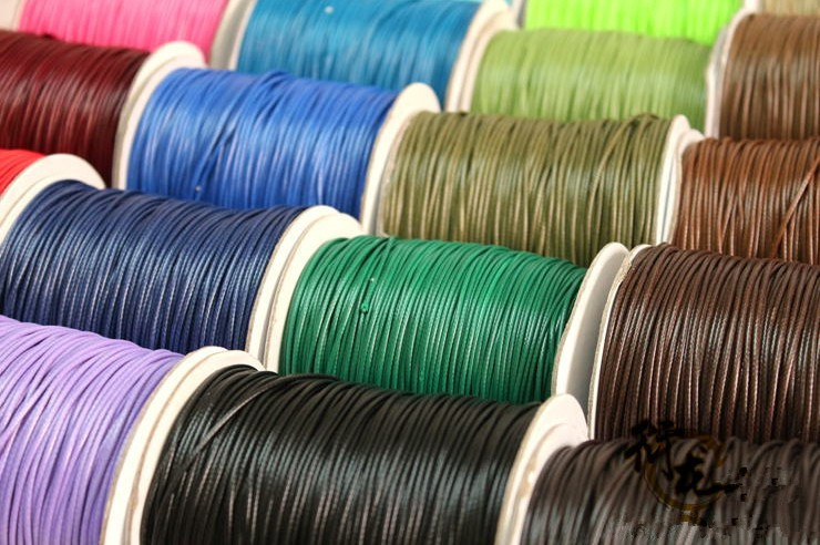 

100yard/roll 2mm polyester/poly cord/string waxed 28 colors waterproof leathercraft necklace bracelet thong free shipping, Black