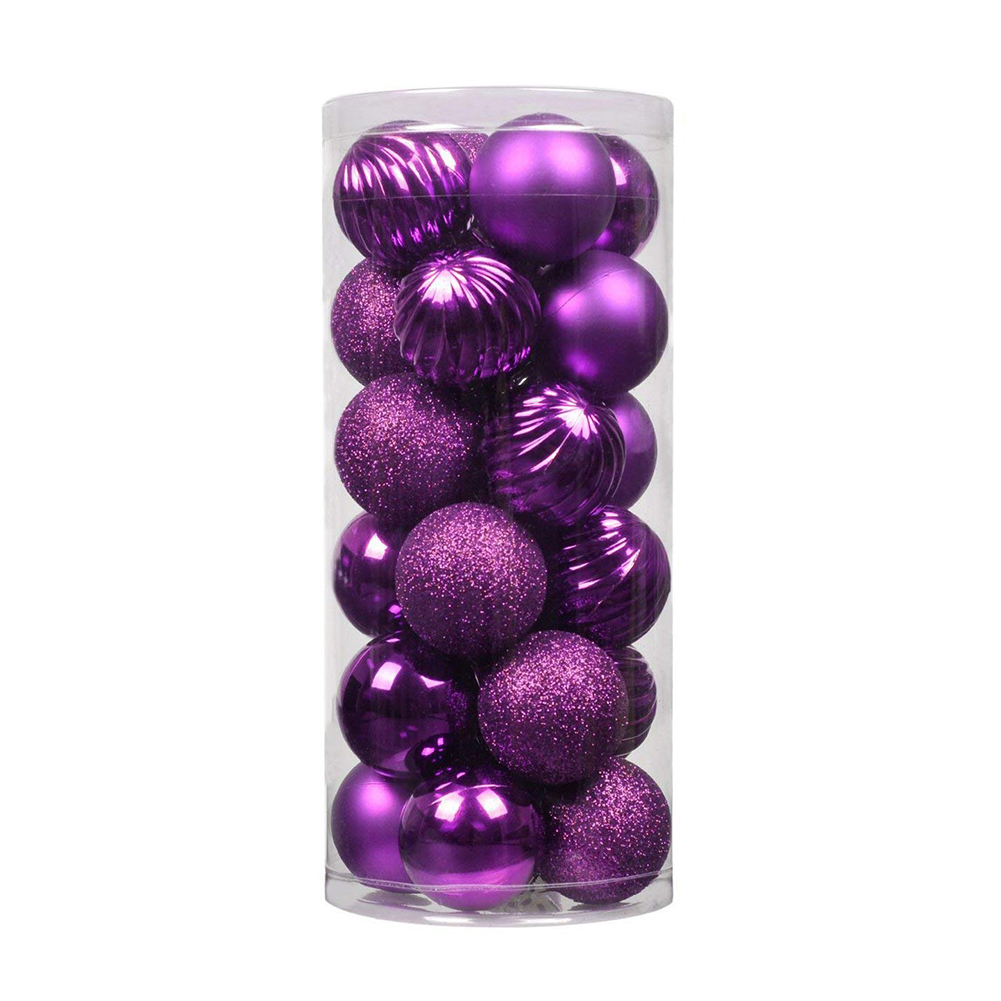 

24Ct Christmas Ball Ornaments Shatterproof Christmas Decorations Tree Balls Small For Holiday Wedding Party Decoration, Tree Orn